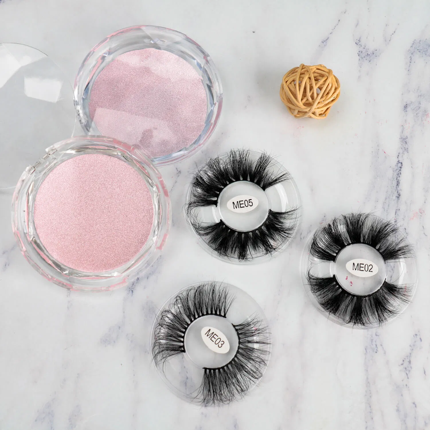 Natural Wholesale Private Label Black Cotton Band False Eye Lashes