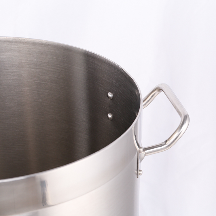 Heavybao Commercial Kitchen 04 Style Straight Rim Stainless Steel Stock Pot Kitchenware