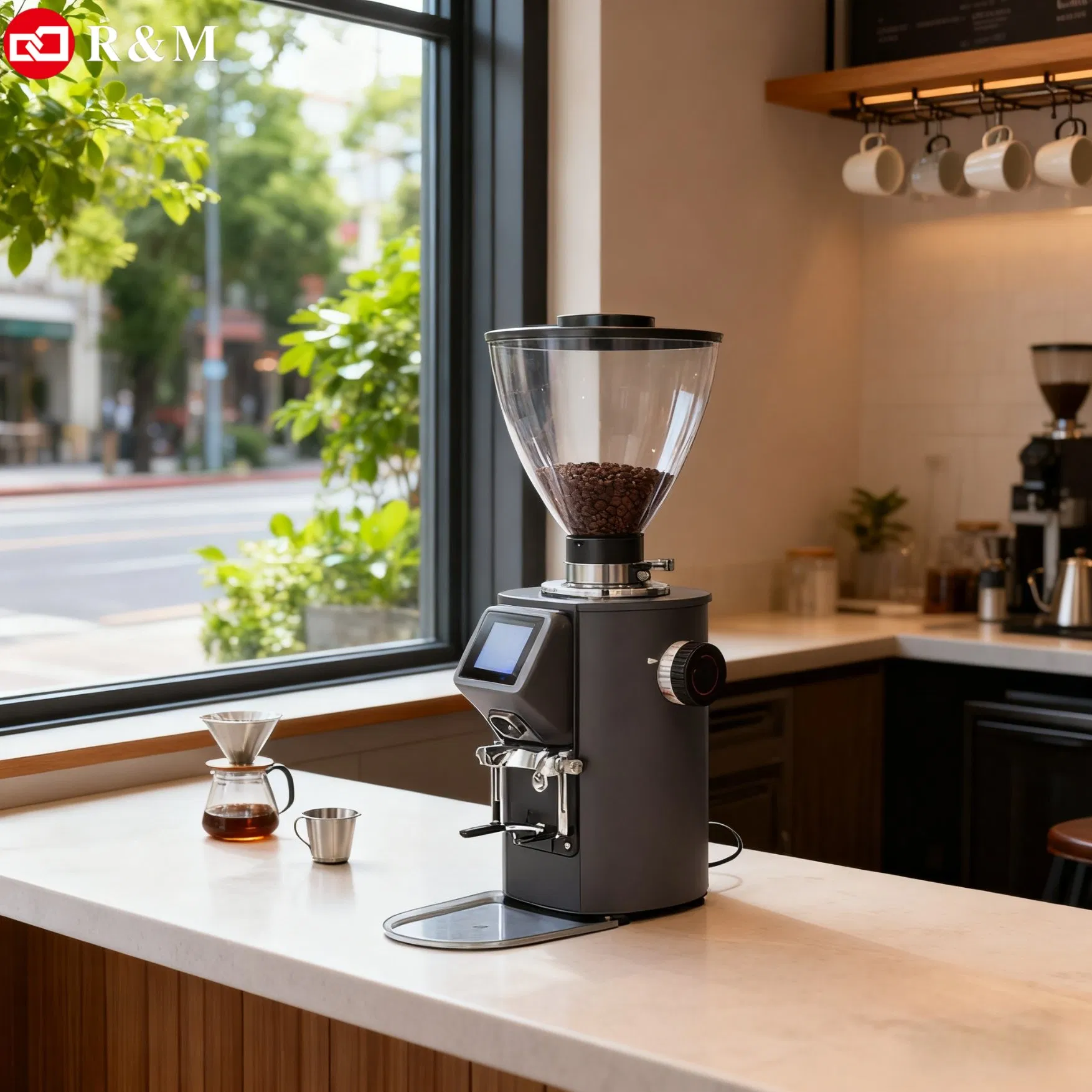 Commercial RM Industrial Portable Quiet Best Price Quality Best Espresso Flat Burr Molino De Cafe Coffee Bean Grinding Machine Mill Doser Maker for Sale Near Me