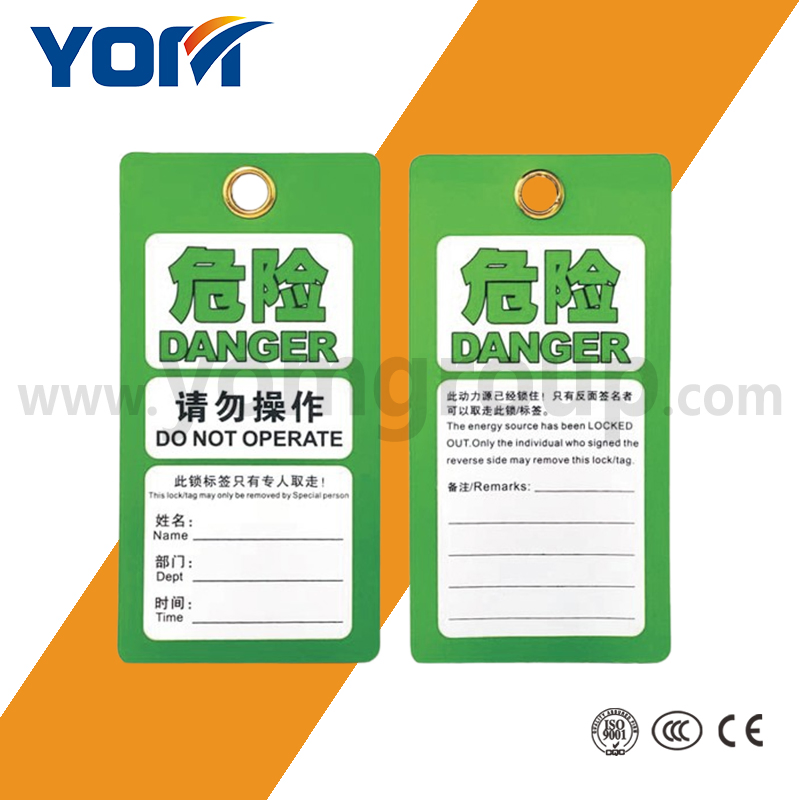 Corrosion Resistance Lockout Tag with Metal Holes