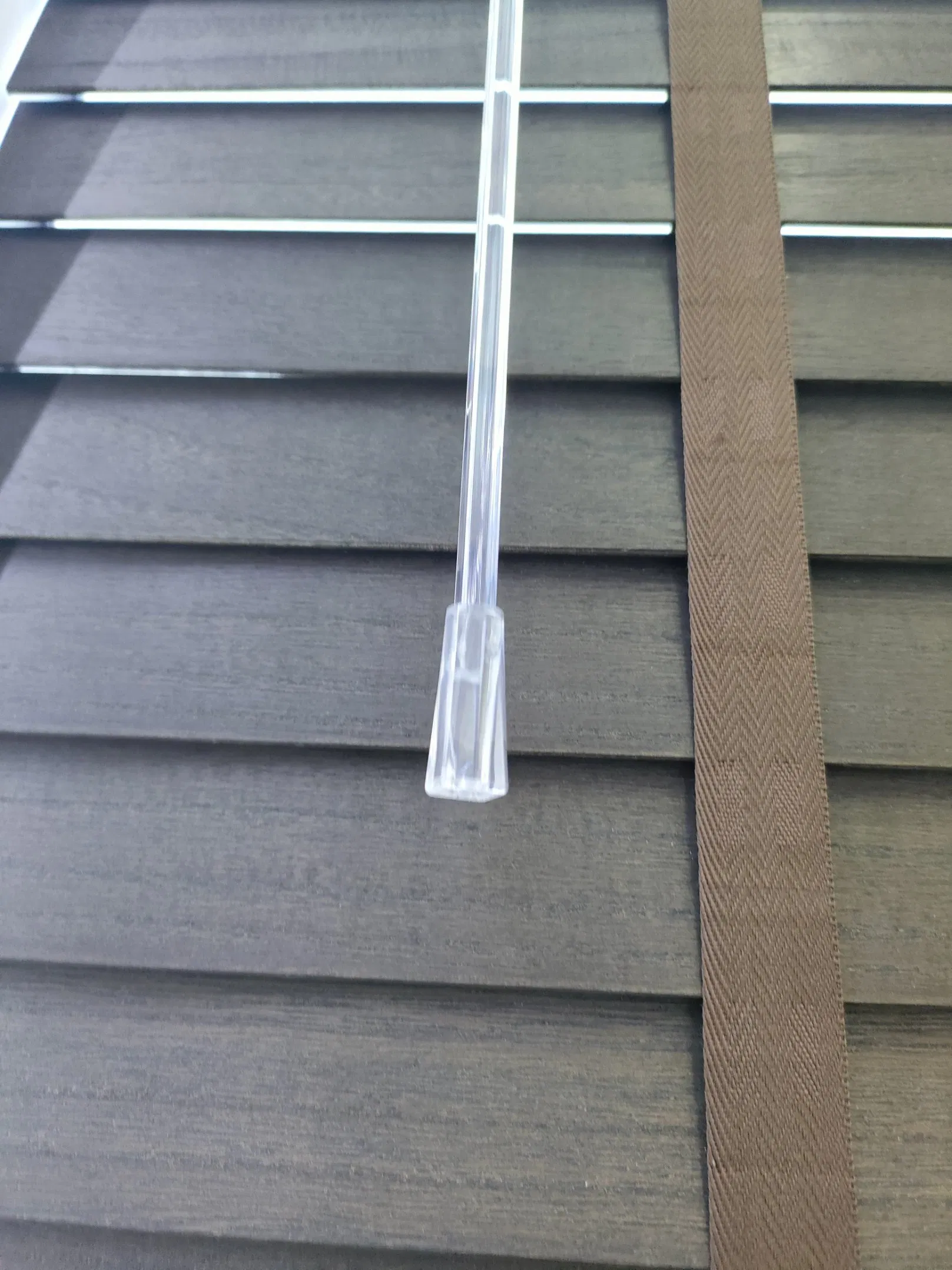 Interiors Faux Wood Blinds with Classic Valance, Cordless, 2" Slat, 34.5" W X 36" H, Blinds for Indoor Windows