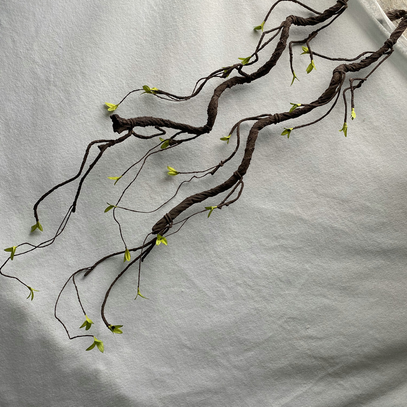 Ветки искусственные виноградные листья лоза цветы