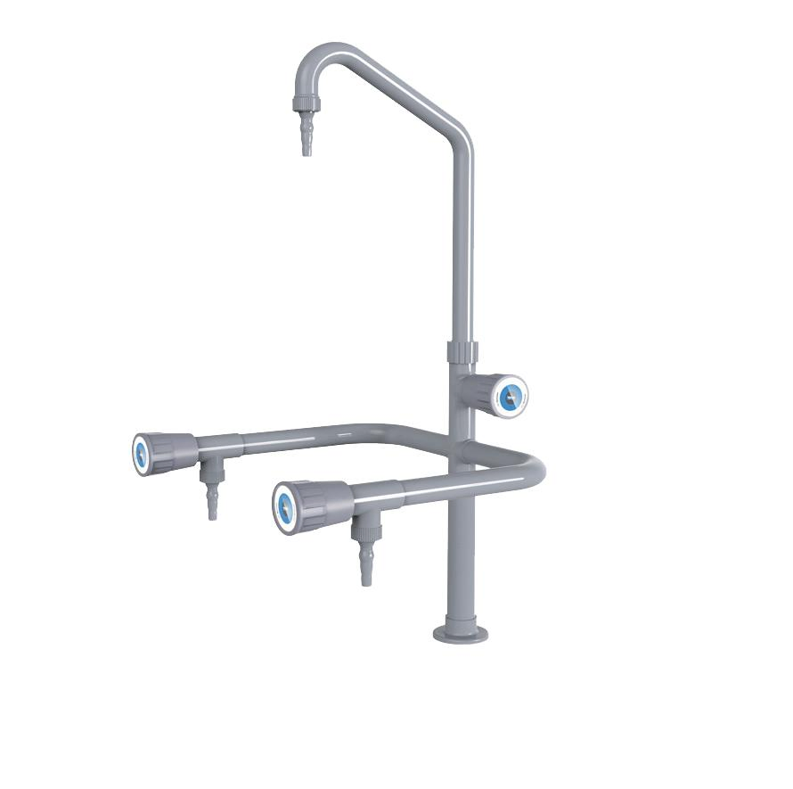 Triple Outlet Taps for Safe Laboratory Sink Faucet