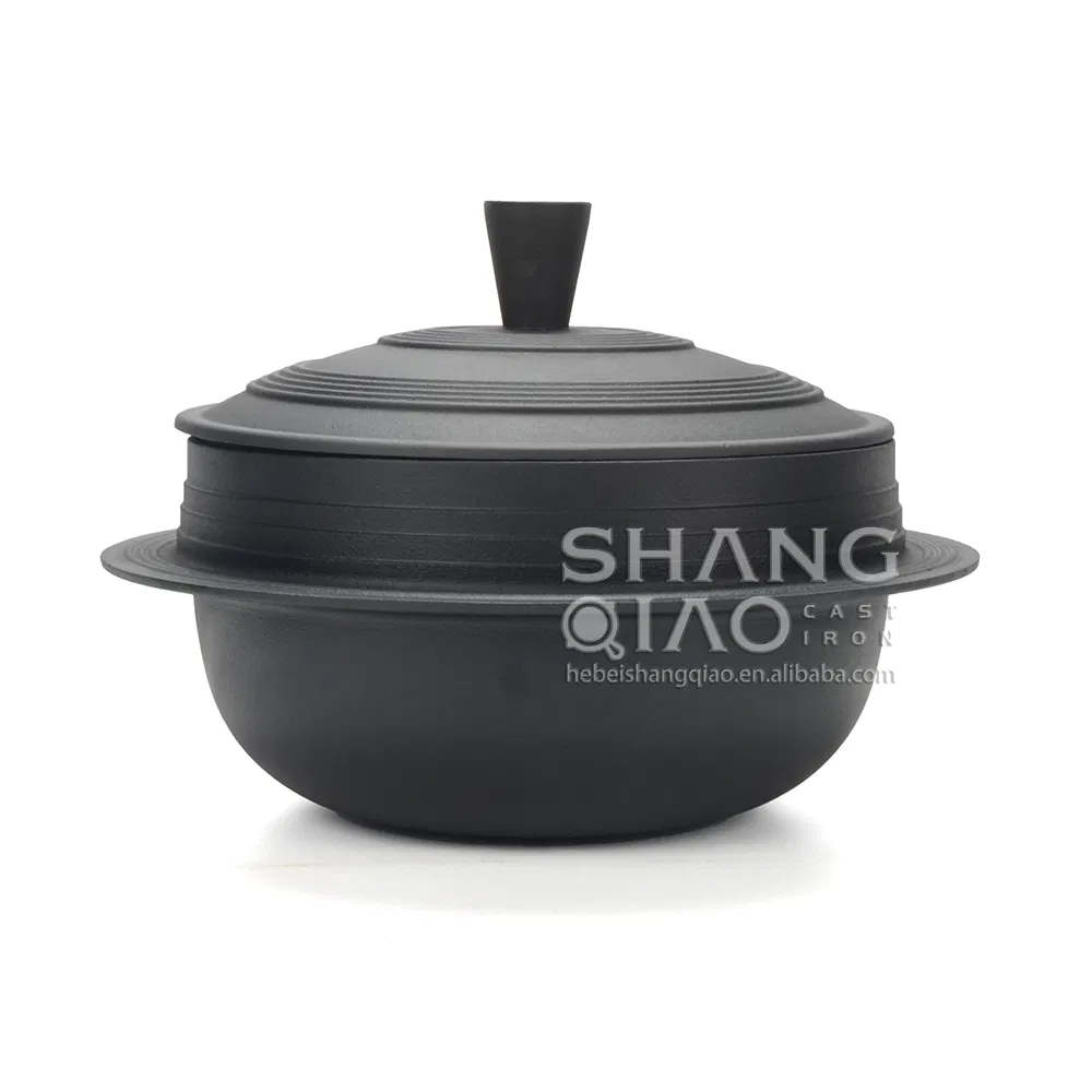 Корейский чугунный казан Gamasot 22 см с крышкой