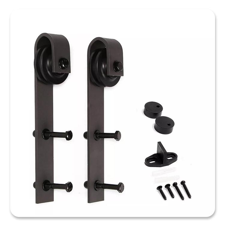 Kitchen Interior Wooden Cabinet Double Sliding Barn Door Hardware