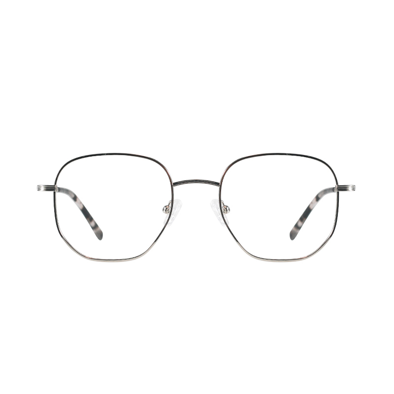 New Promotional Price Trendy Polygon Square Circle Unisex Metal Optical Frame Supplier