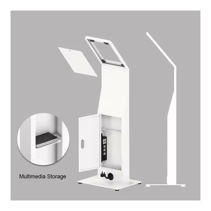 Напольная антивандальная стойка-киоск для планшета