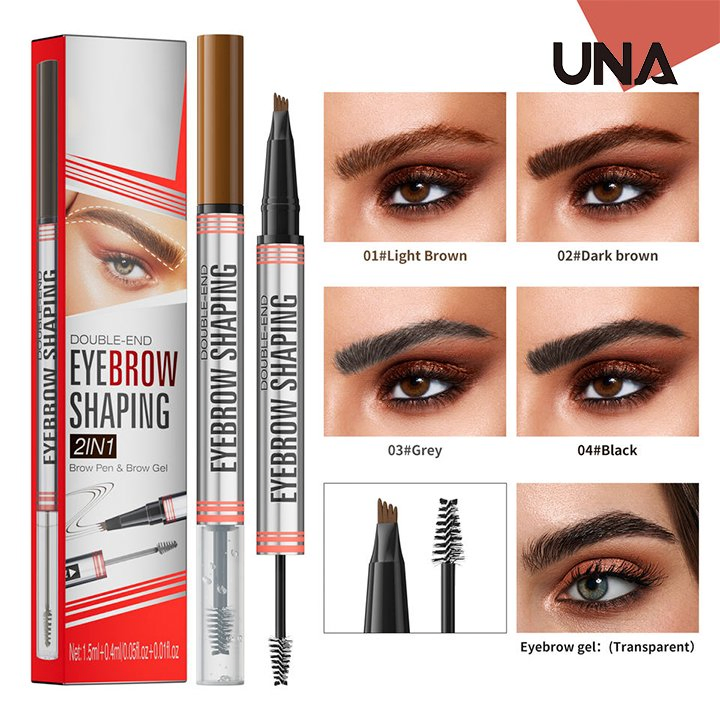 Microblading Eyebrow Enhancer Contour Fill Tinted Eyebrow Pencil Gel Tinted Waterproof Eyebrow Brush