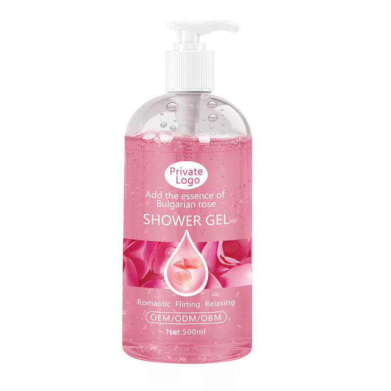 Customize Logo Natural Organic Romantic Firming Relaxing Body Wash Rose Shower Gel 500m