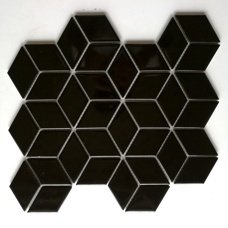 Мозаика для кухни из фарфора под мрамор, алмазная форма