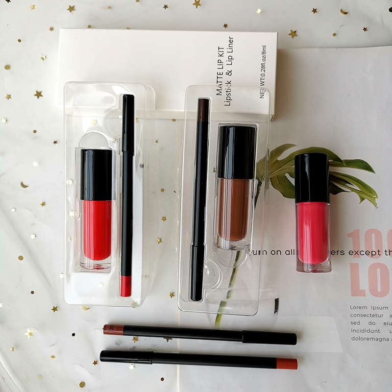 Wholesale Custom Logo Waterproof Long Lasting Matte Lipstick Lipliner Set