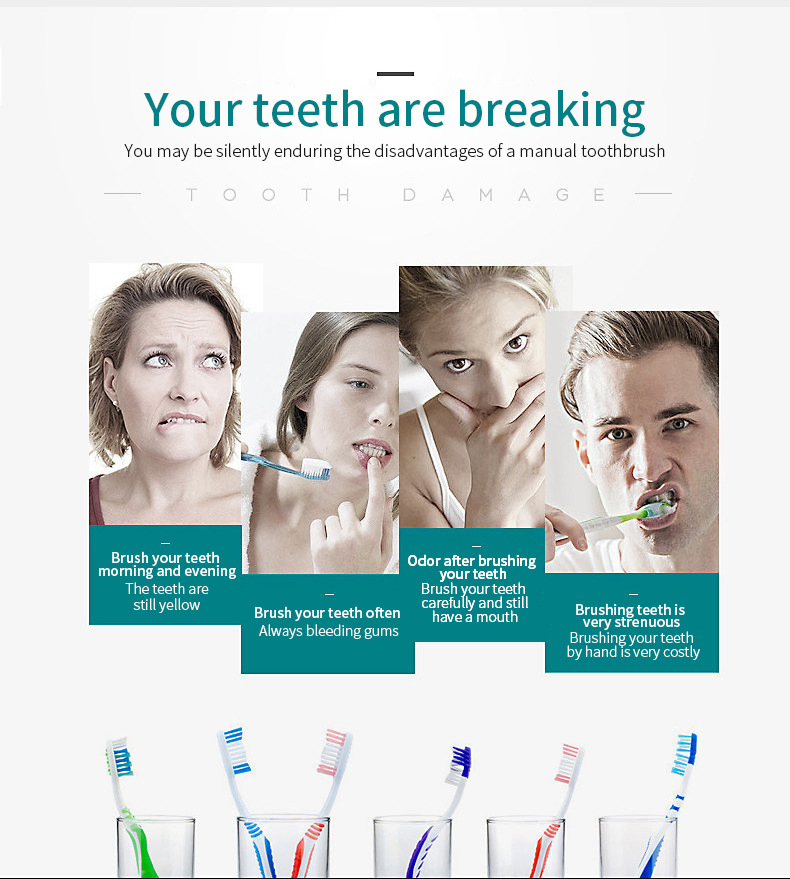 Ultrasonic Vibrating Electric Toothbrush Electric Toothbrush with Holder High Quality Electric Toothbrush