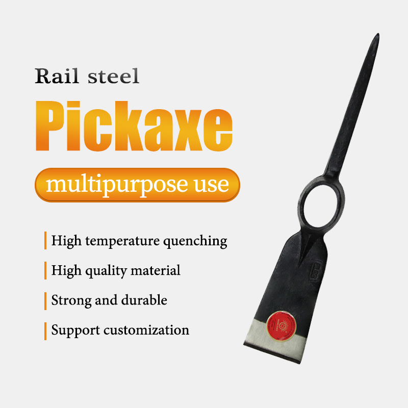 Black Forged Africa Markets Agriculture Digging Pickaxe with Fiberglass Handle