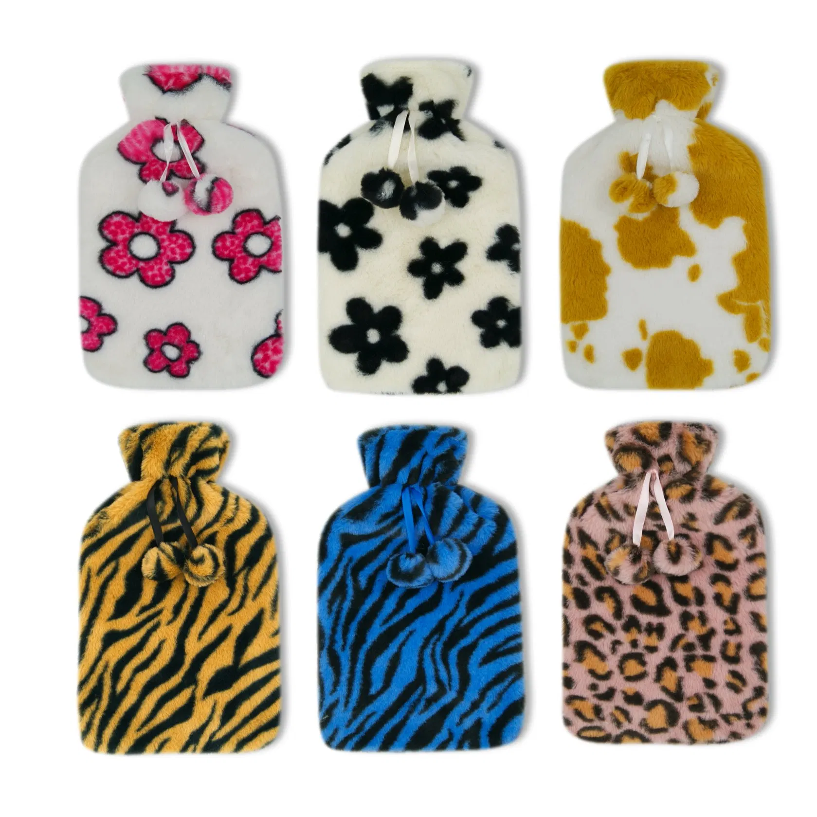 500ml Hot Water Bag Cover Custom Color and Design Rubber Hot Water Bottle Sleeve Cover