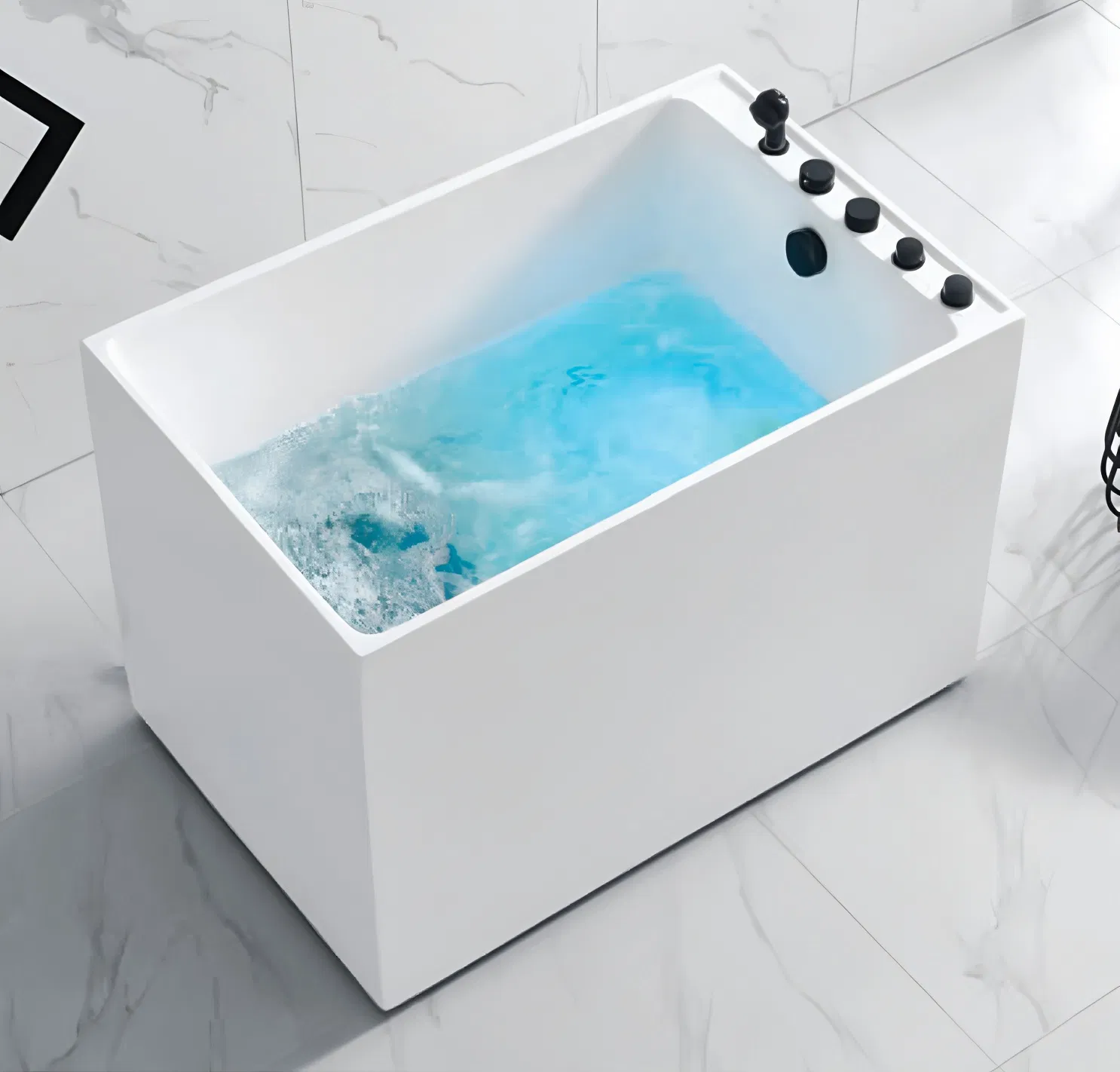 Акриловая ванна с гидромассажем и умывальником