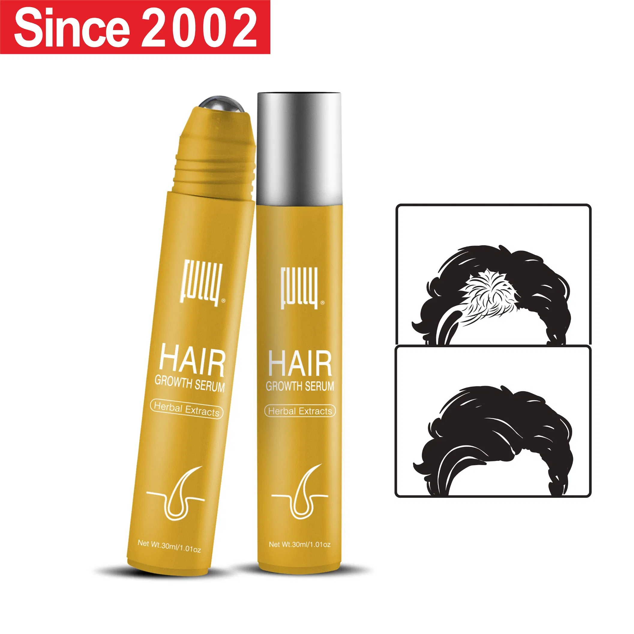 Factory Wholesale Price Fully Herbal Extracts Hair Growth Serum for Hair Loss Treatment