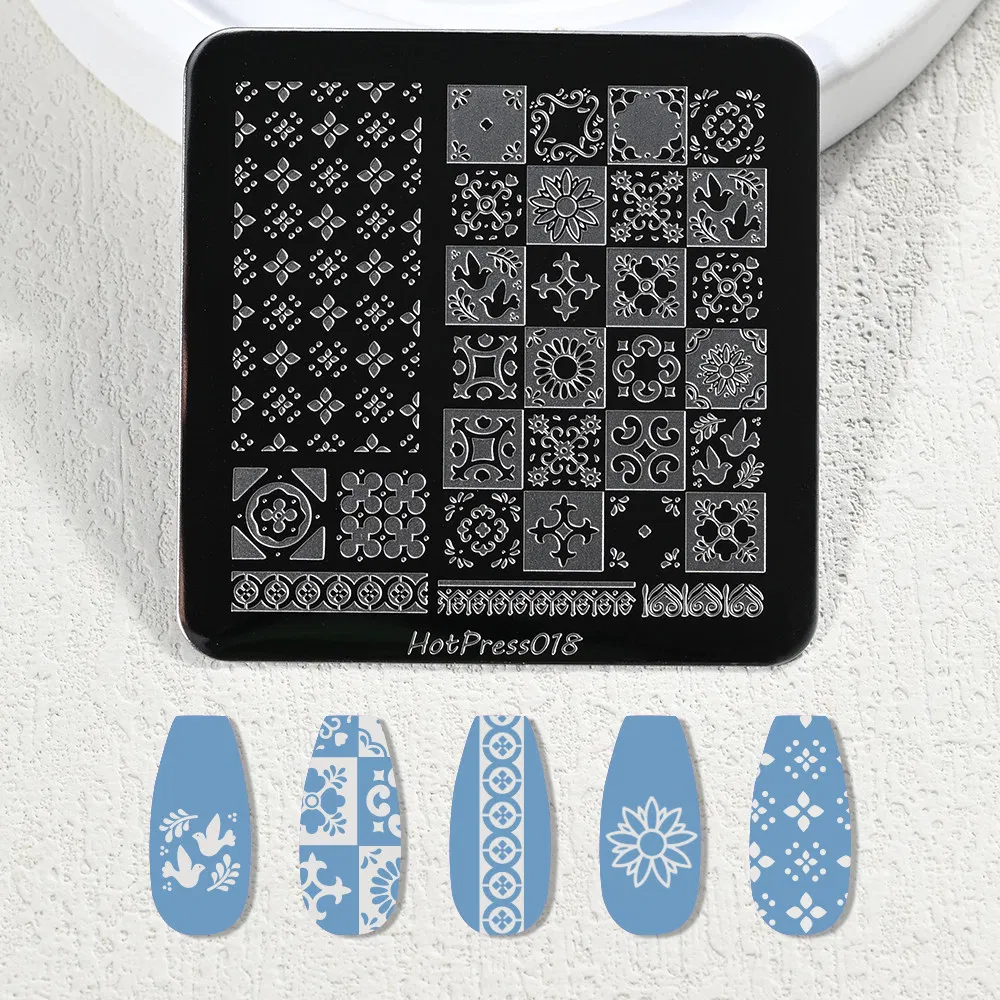 New Christmas Snowflakes Santa Claus Winter Nail Stamping Plates Nail Art Stamp Template