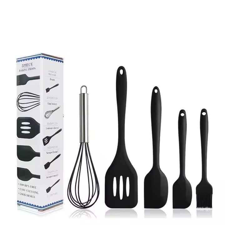 Factory Shipment Wholesale Silicone Kitchenware 5-Piece Set High-Temperature Resistant Baking Tool Set