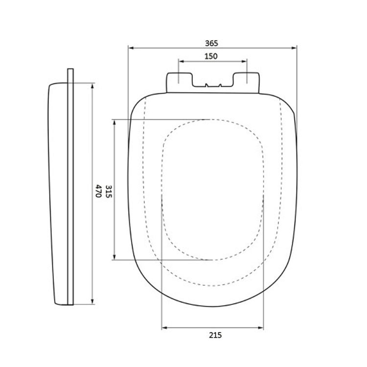 Hot-Sale Economic Plastic Slow Close Sanitary Seat Cover