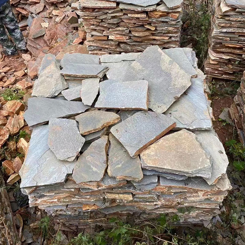 Natural Stone Grey/Green Slate Paving Flagstone for Outdoor Decoration Price