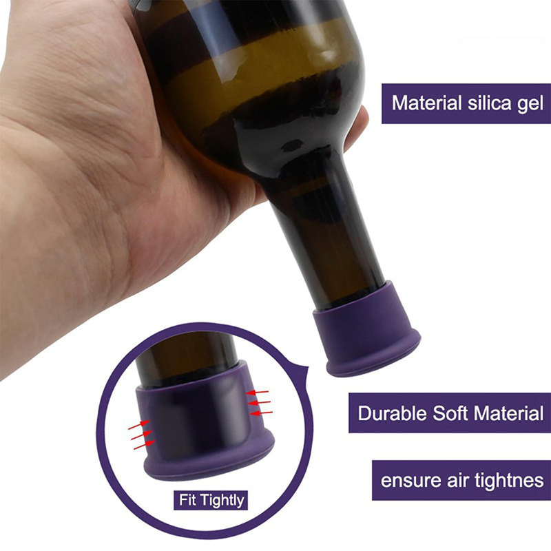 Wholesale Airtight Seal Reusable Wine Stoppers Accessories Corks Silicone Bottle Cap Cover