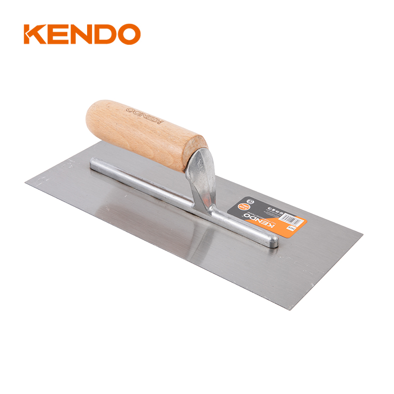 Building Tools Carbon Steel Round End Concrete Finishing Trowels with Beech Wood Handle