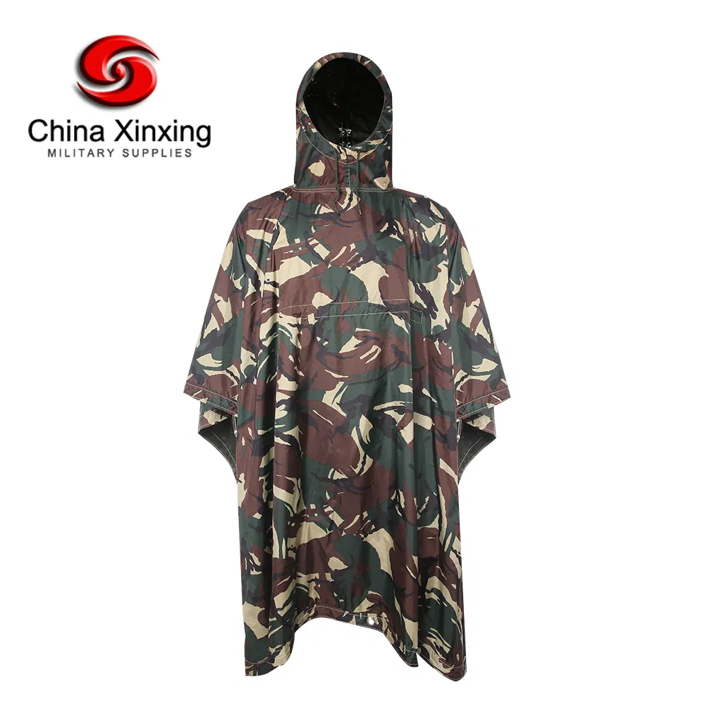 Custom Soldier Camouflage Raincoat Jungle Multi Functional Poncho Hunt Camp Poncho