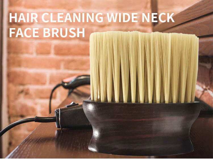 Private Label Detangling Hair Brush Wooden Facial Cleansing Detangler Brush Barber Neck Duster Beard Shaving Brush