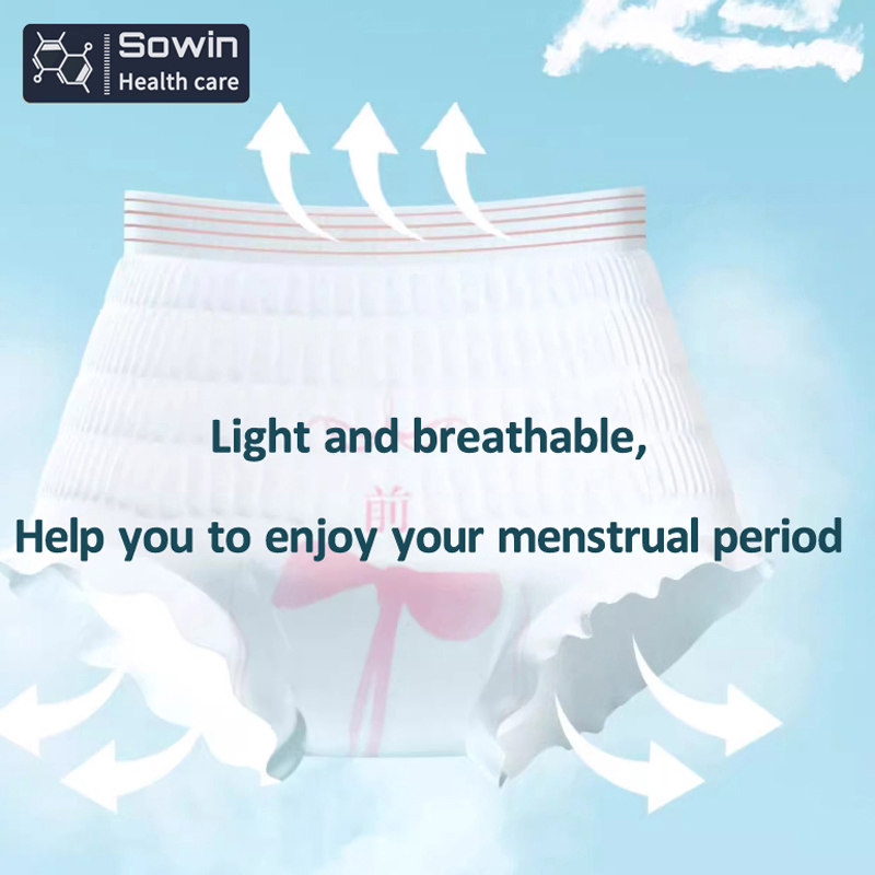 Manufacturers Maternity Soft Non-Woven Disposable Super Absorbent Lady Sanitary Panty Menstrual Pants