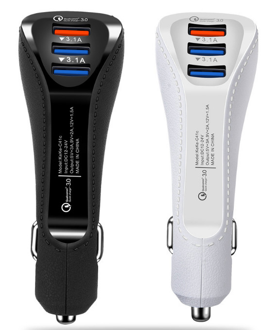 QC3.0 3 USB Ports 3.1A Car Power Adapter Quick Charger