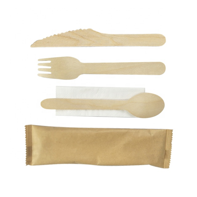 Cheap Biodegradable Disposable Birch Wooden Cutlery 160mm