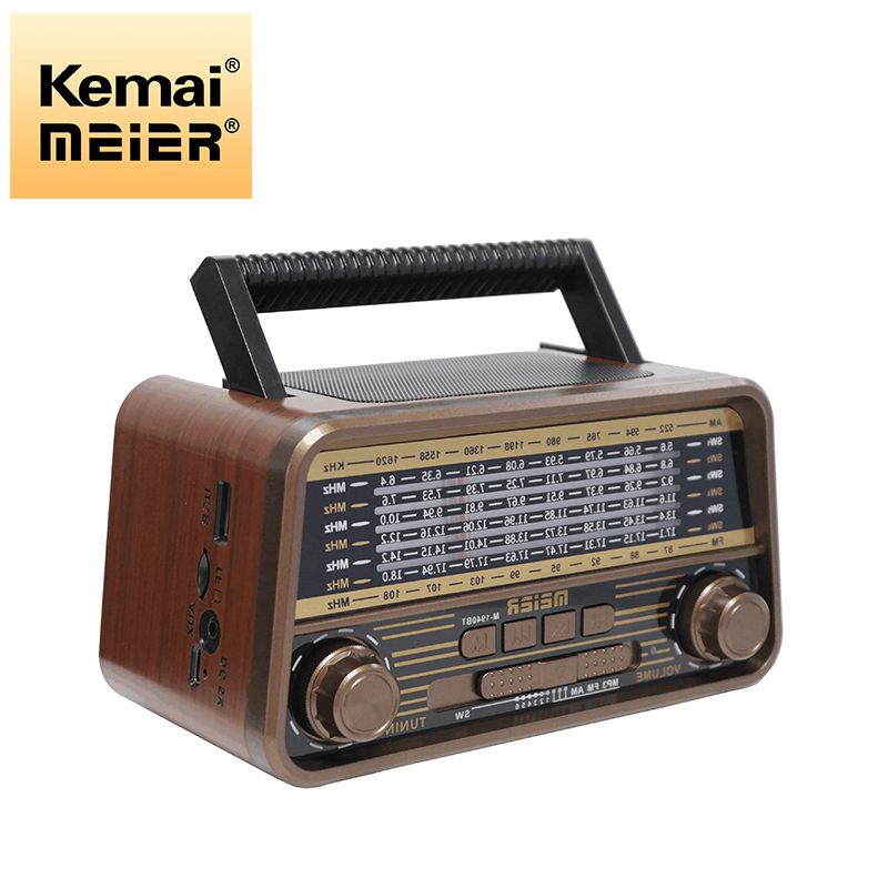 Home Desktop Am FM Sw 1-6 Band Radio Radio Made in Wooden Vintage Radio Style