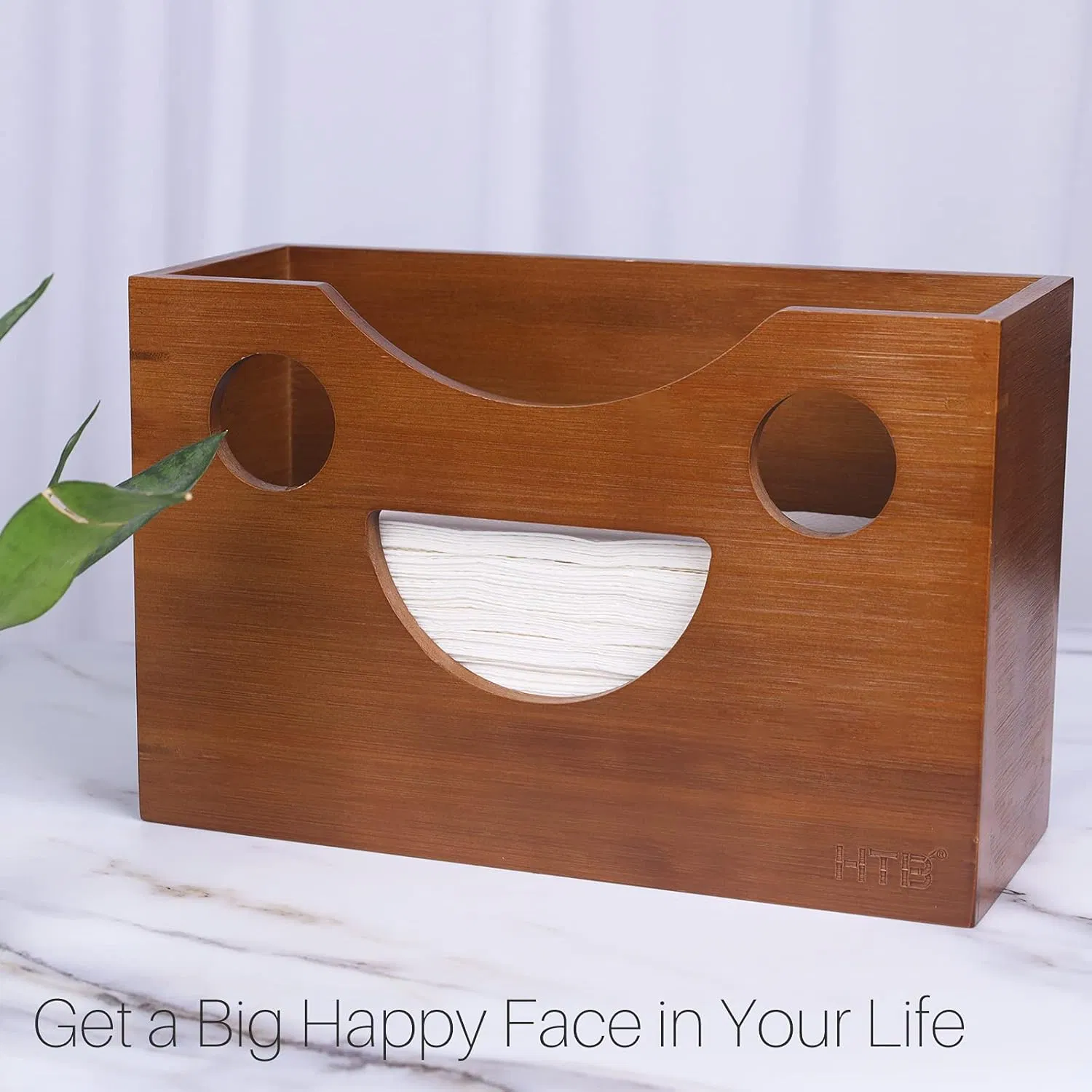 Bamboo Household Kitchen, Bathroom, Bedroom Wall Mounted Tissue Box