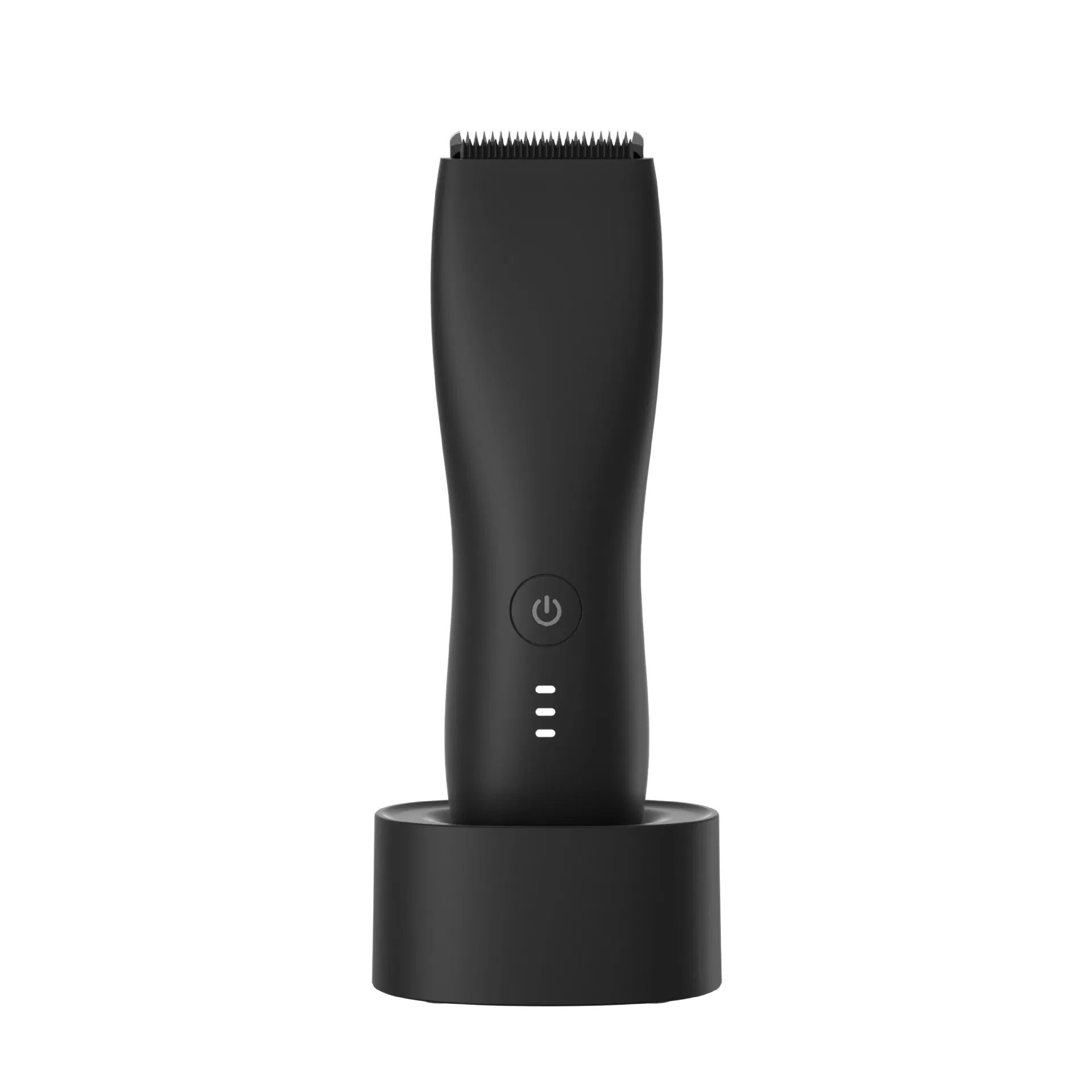 Electric Body & Pubic Hair Trimmer for Men, Replaceable Ceramic Blade Heads, Waterproof for Wet/Dry Use