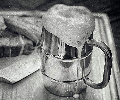 Пивная кружка из нержавеющей стали с крышкой, 15 унций