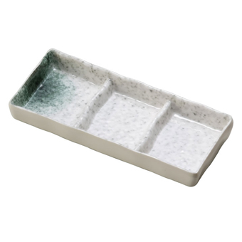 Rectangular Sauce Dish Melamine Material 3 Divided Sauce Dishes