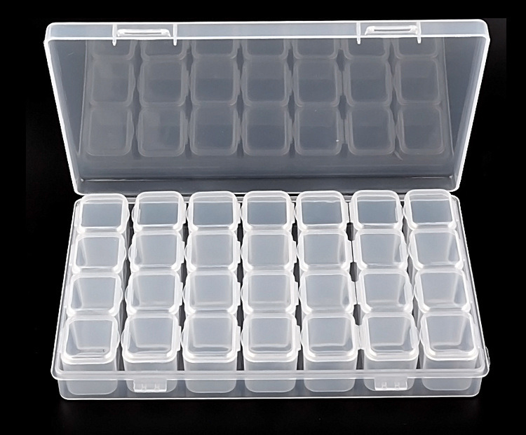 Wholesale Nail Art Beauty Storage Box Transparent Plastic Empty Nail Decoration Empty Box for Nail Salon