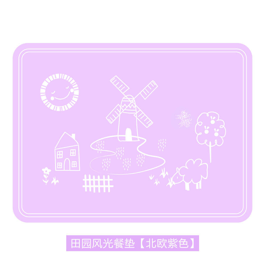 Детский силиконовый коврик для еды 40x30 см с мультяшным дизайном