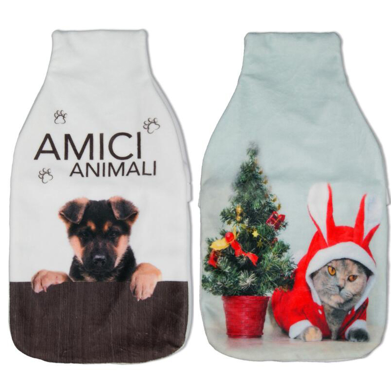 Cheap Price Custom Pattern Fleece Cover for 2 Liter BS Hot Water Bottle Rubber Hot-Water Bag