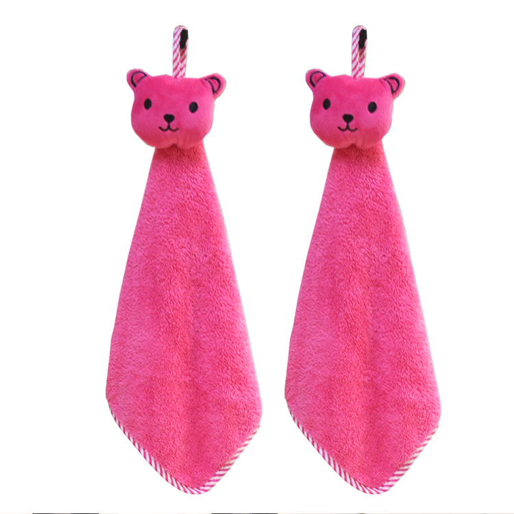 Kitchen Fast Dry Super Soft Wall Microfiber Hanging Hand Towel with Hanging Loop