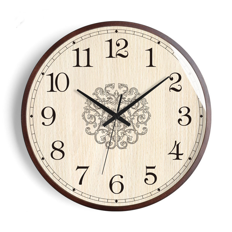 Elegant Copper Framed Glass Wall Clock for Modern Bedrooms