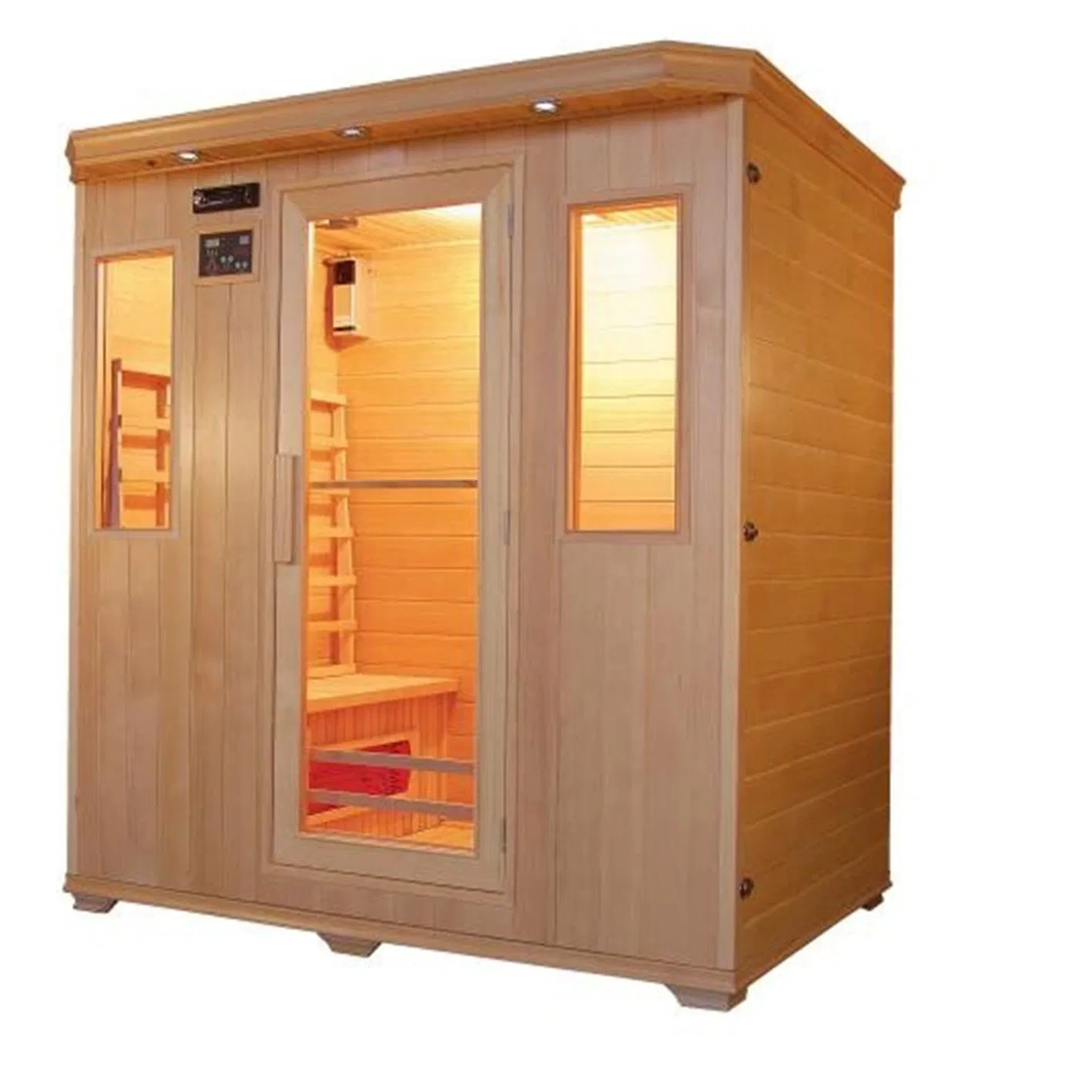 Easy to Install High-Temperature Resistance Red Cedar 4 Person Wood Sauna