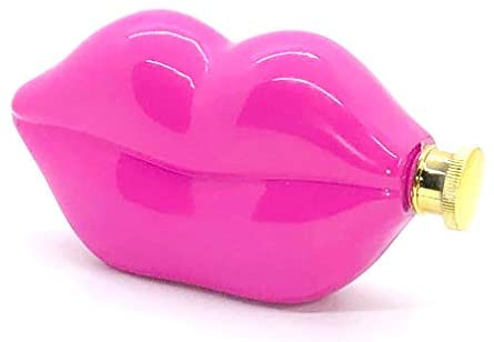 5 Oz Pink Lips Flask Funny Cute Stainless Steel Pocket Hip Flask for Bar Travel Picnic Ben Royal Garnheath