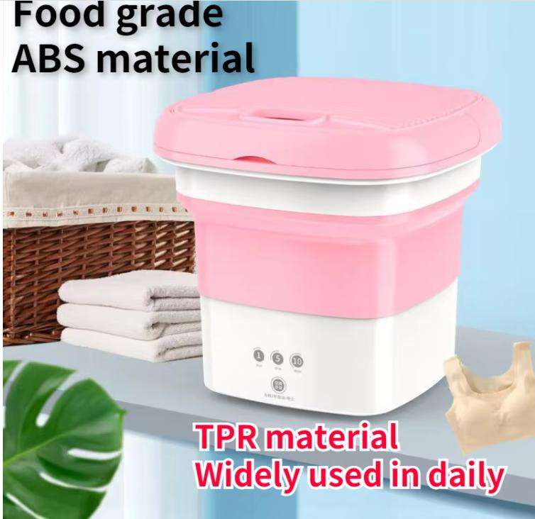 Ds-1005 Portable Washing Machine 4.5L Mini Foldable Small Machine for Apartment, Laundry, Camping, RV, Travel, Underwear, Socks, Baby Clothes Lightweight Easy