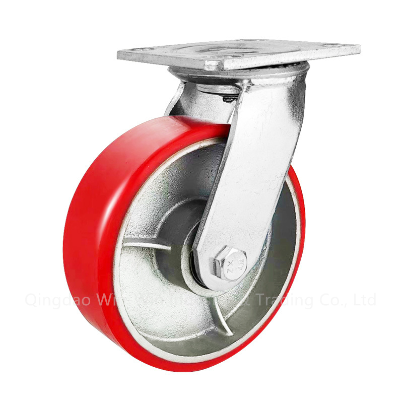 Factory Heavy Duty Caster Wheel Iron Core PU Wheel for Industrial Tools Workbench