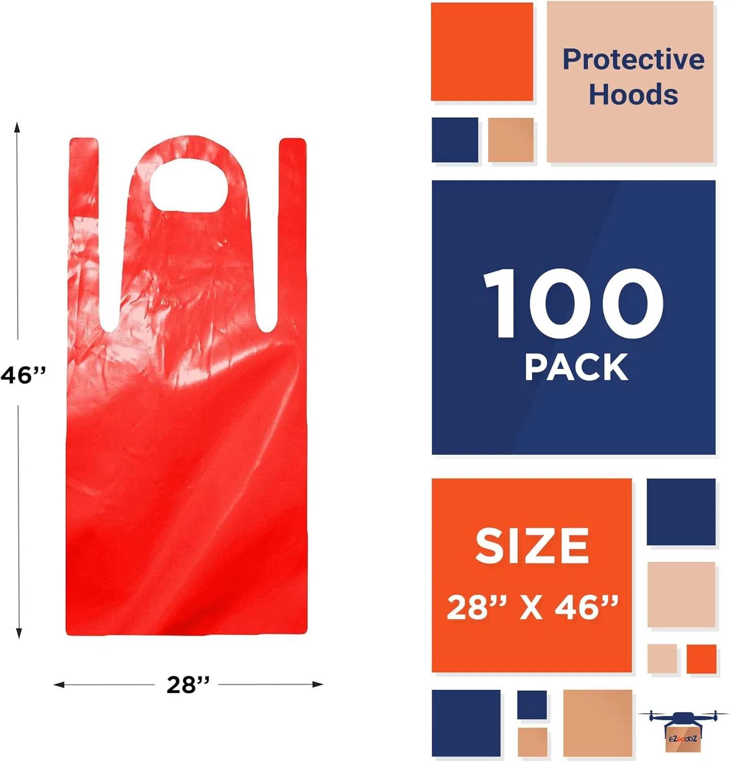 Commercial Use Bulk Clear Plastic Aprons 50PCS Roll