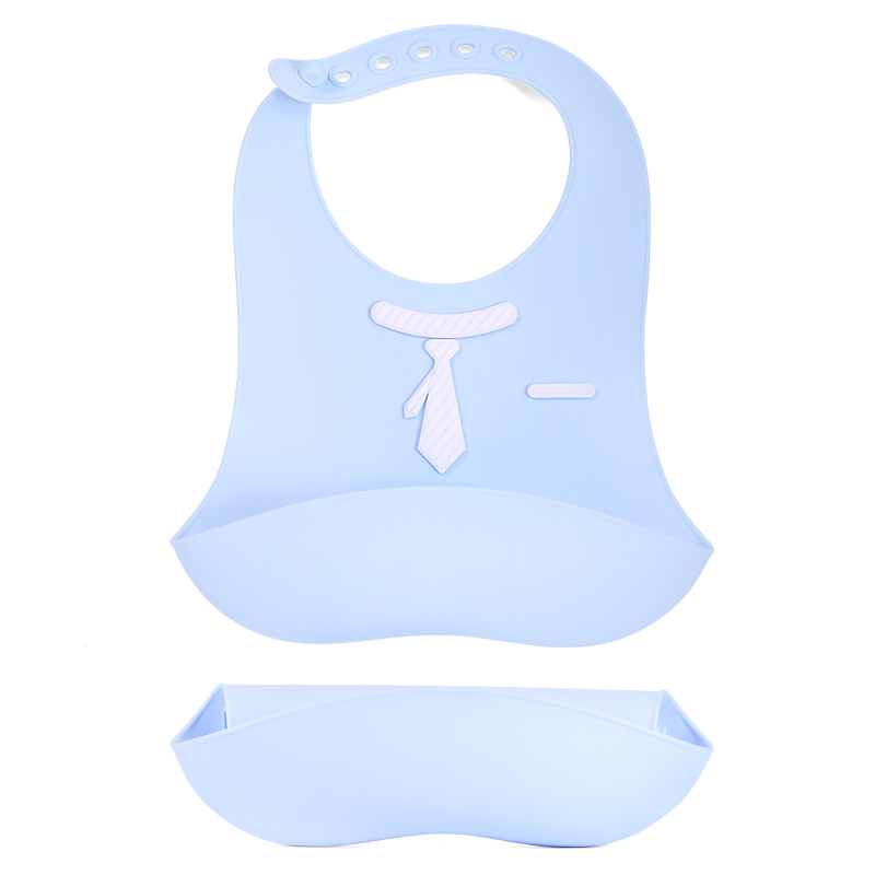 BPA-Free Food Grade Silicone Baby Bib Safe for Ingestion Waterproof Bib Complements Toddler Tops