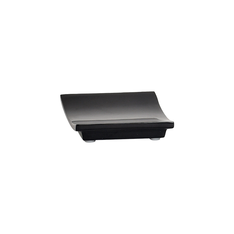 High-End Hotel Bathroom Custom Black Resin Vase with Logo