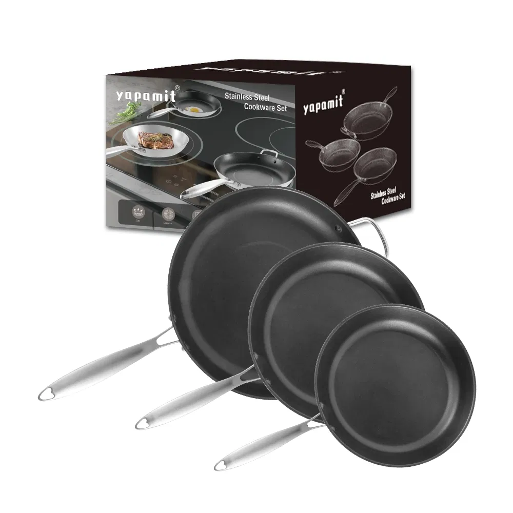 Сковорода 32 см антипригарная стальная коммерческая