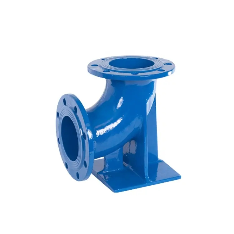 ISO2531 Fbe Coated Ductile Cast Iron Double Flange Duckfoot Bend Elbow